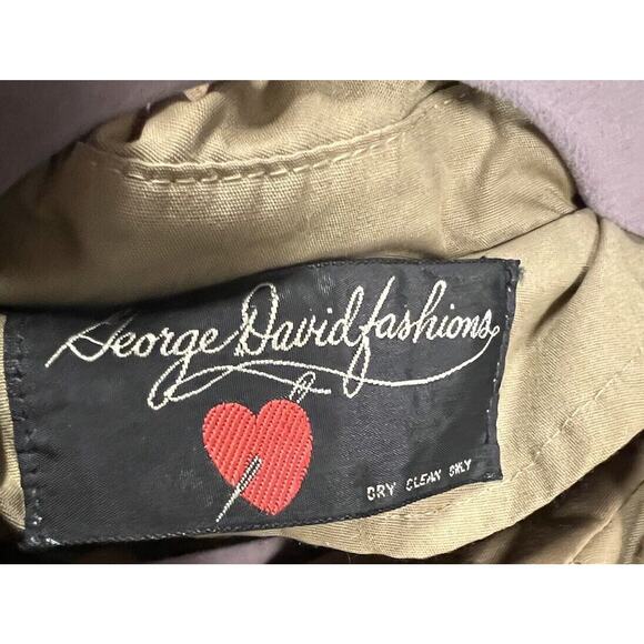 George David‎ Fashions Batwing sleeve Wrap Cape Coat belted Green - Picture 10 of 11